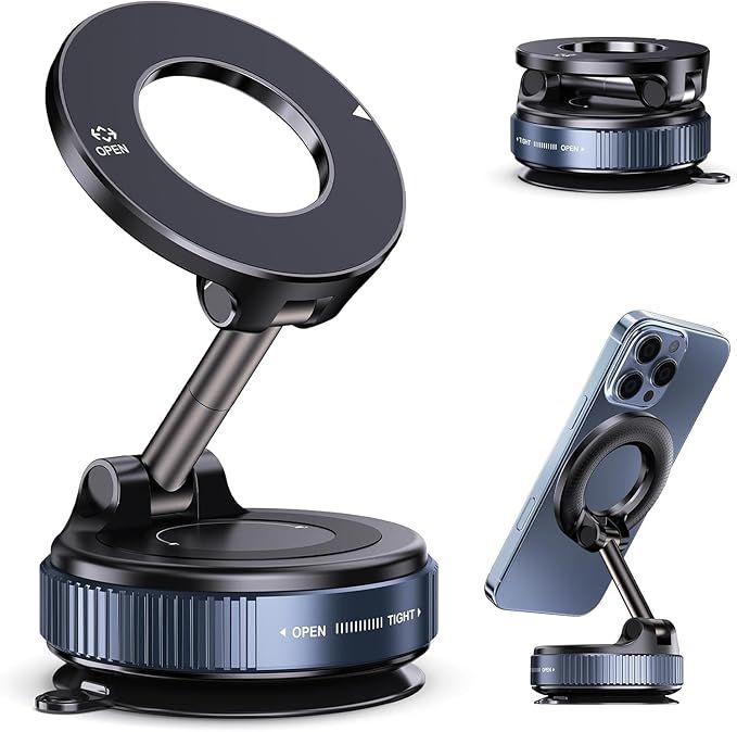 Vacuum Magnetic Car Phone Holder