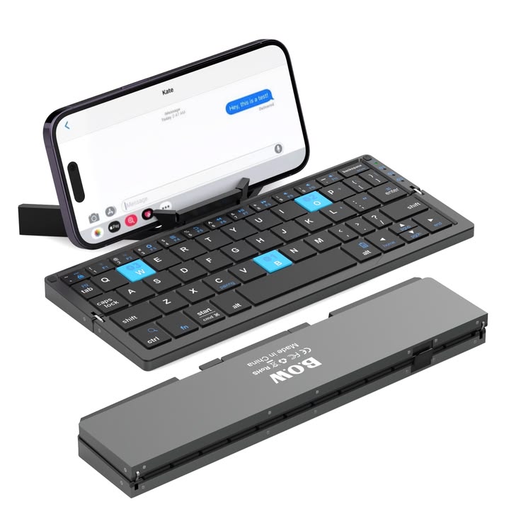 Foldable Bluetooth Keyboard with Magnetic Phone Stand