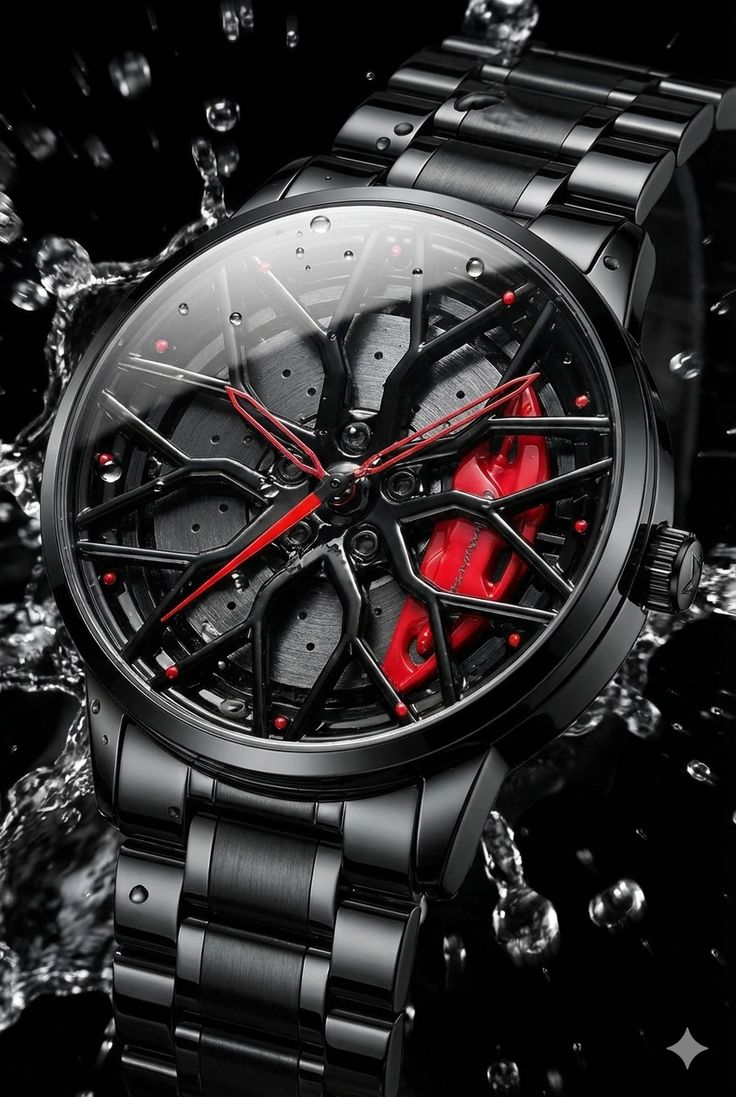 Rim Design Men's Stainless Steel Quartz Watch