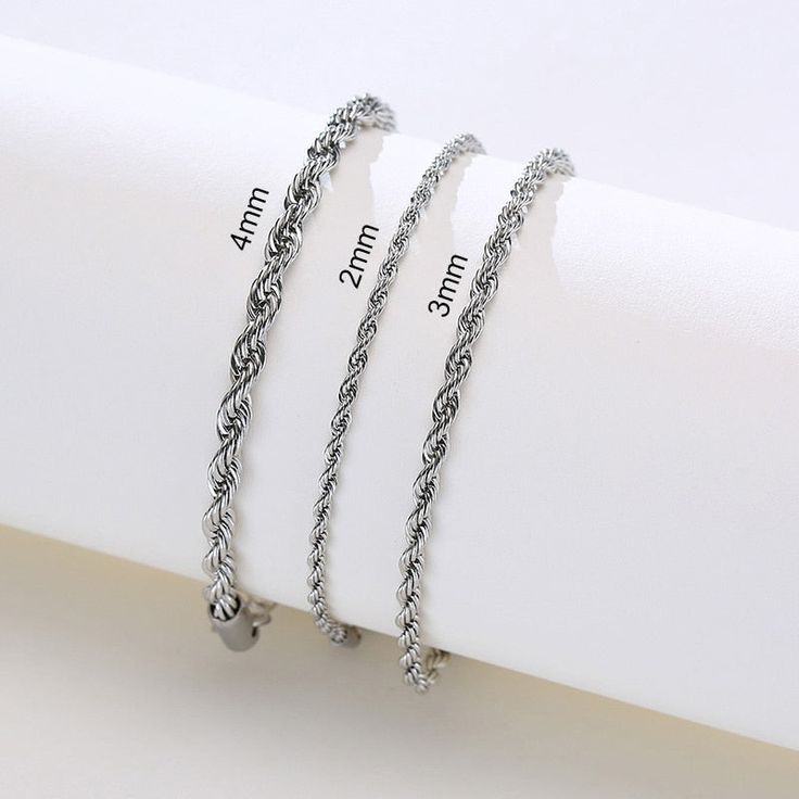 Rope chain stainless steel 5mm