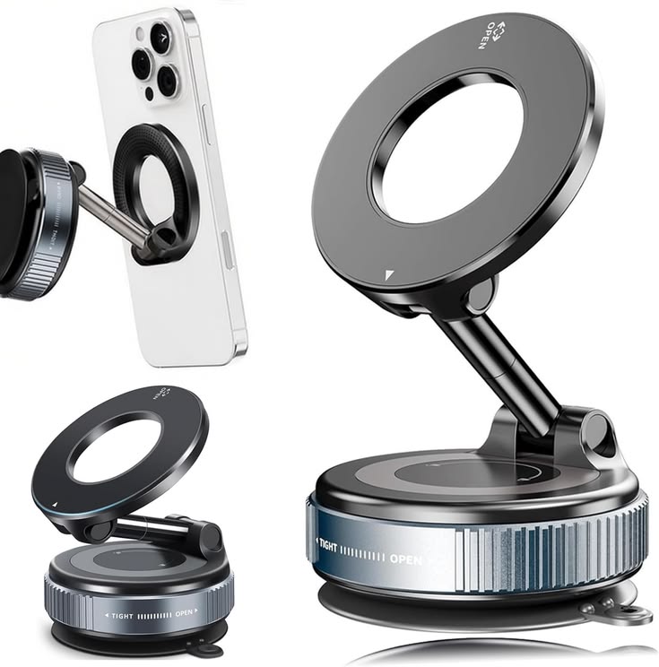 Vacuum Magnetic Car Phone Holder