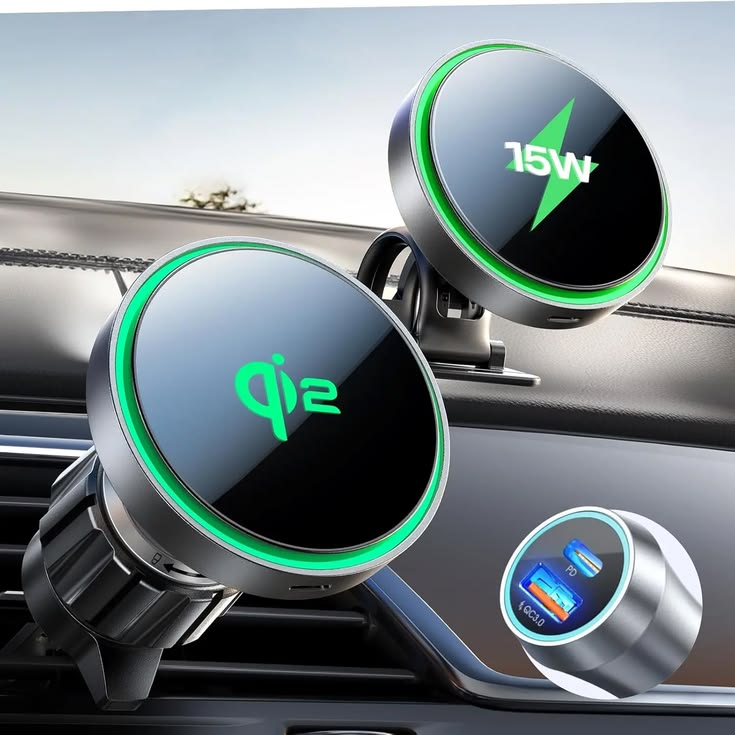 15W Car Magnetic Air Vent Phone Holder