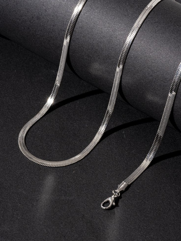 Silver Stainless Steel Italian Cuban Chain