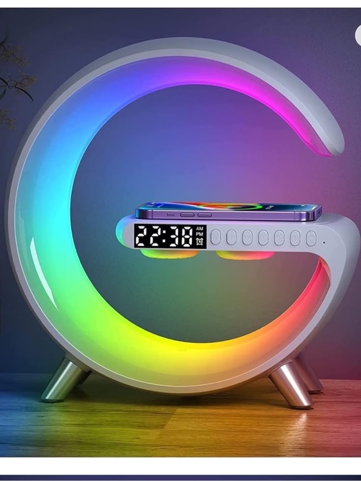 Multi Function G-Shaped Wireless Charger LED Lamp