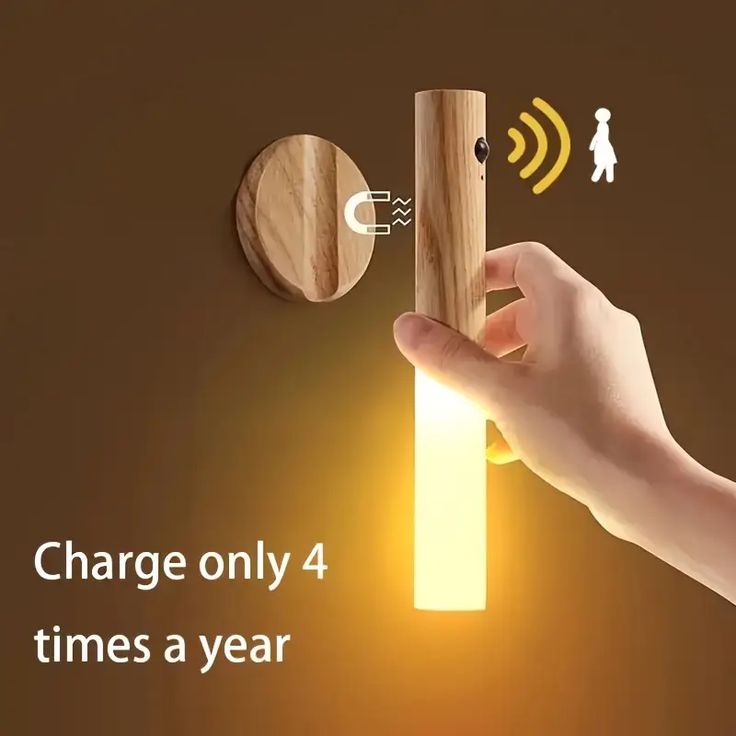 Smart Motion Sensor LED Wall Light – Wooden