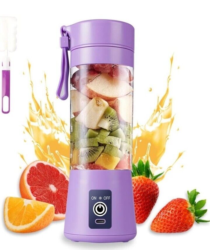 USB Chargeable Juicer Blender 6 Blades 380ml - Portable Juicer Cup & Smoothie Maker