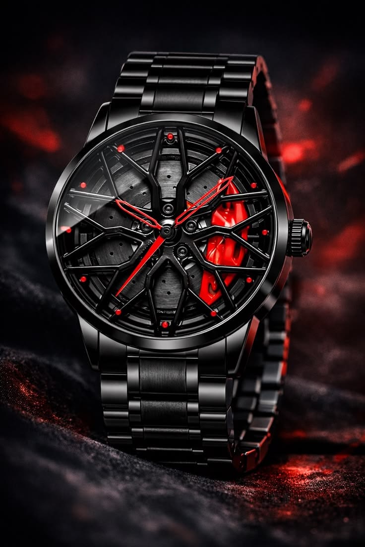 Rim Design Men's Stainless Steel Quartz Watch