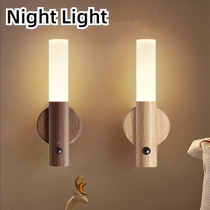 Smart Motion Sensor LED Wall Light – Wooden