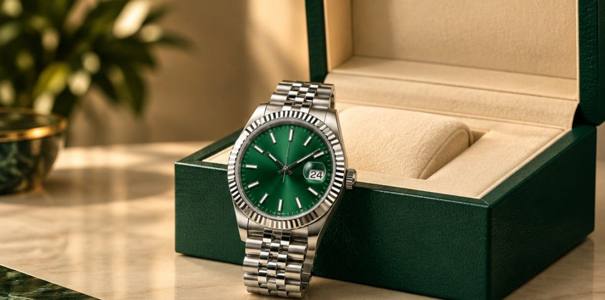 Rolex Green Dial Datejust Men's Watch