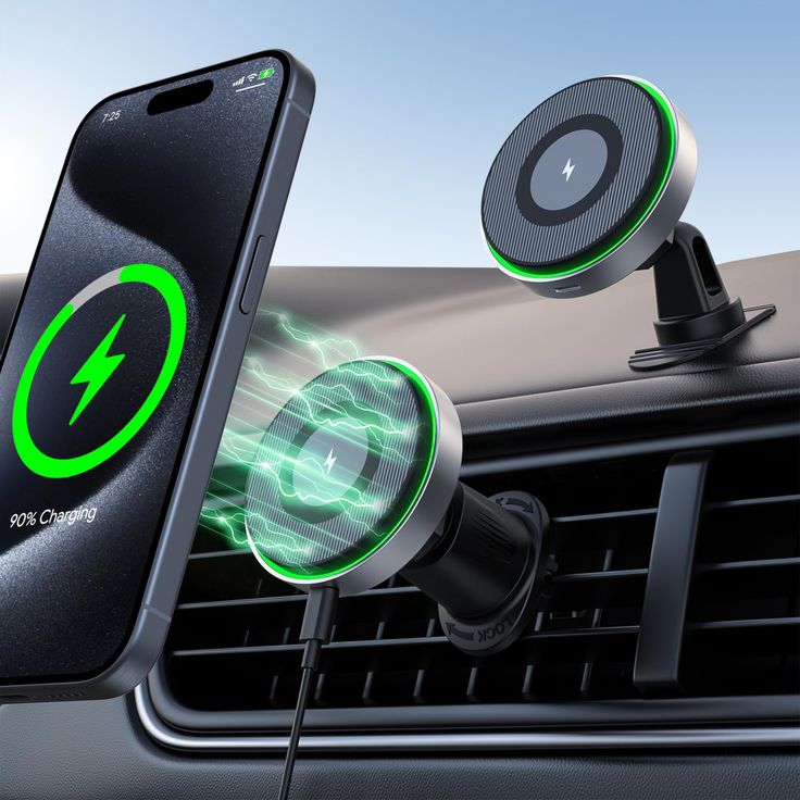 15W Car Magnetic Air Vent Phone Holder