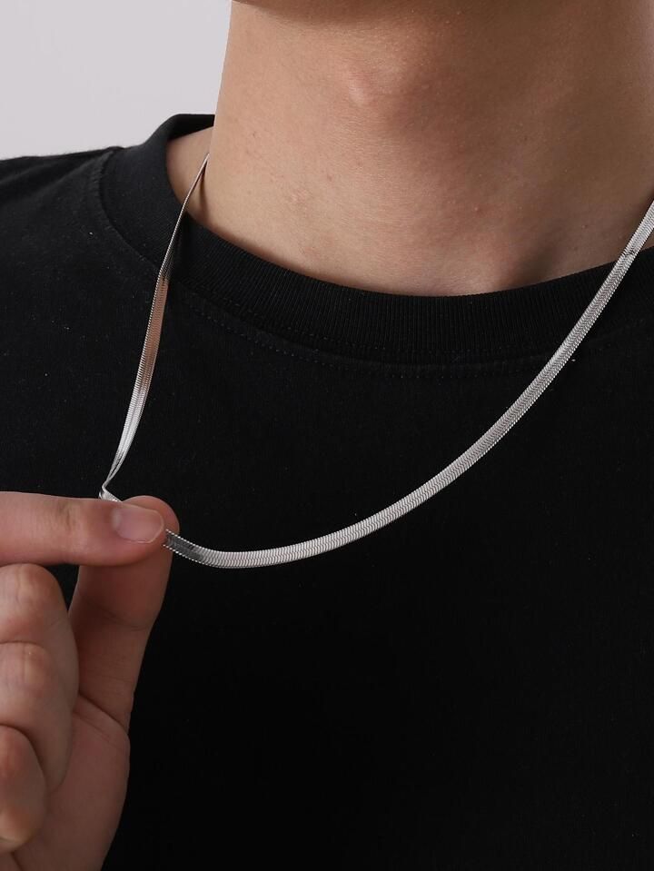 Silver Stainless Steel Italian Cuban Chain
