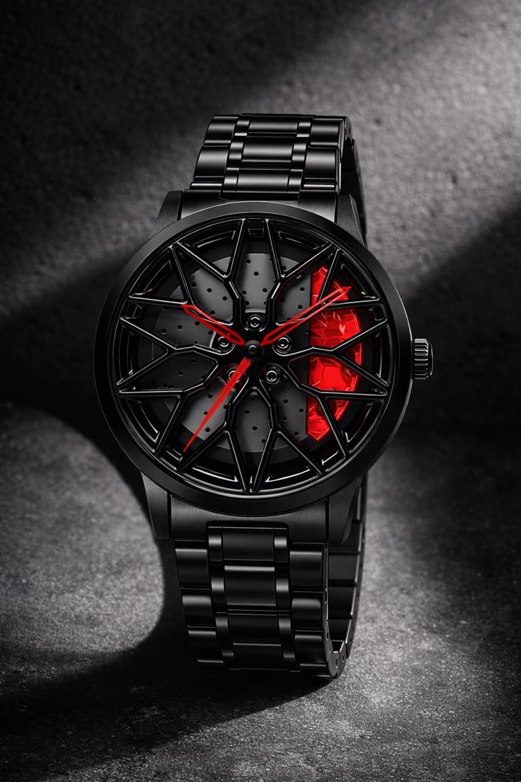 Rim Design Men's Stainless Steel Quartz Watch